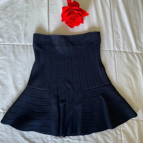 Sandro ribbed knit high waisted mini skirt - Picture 1 of 6